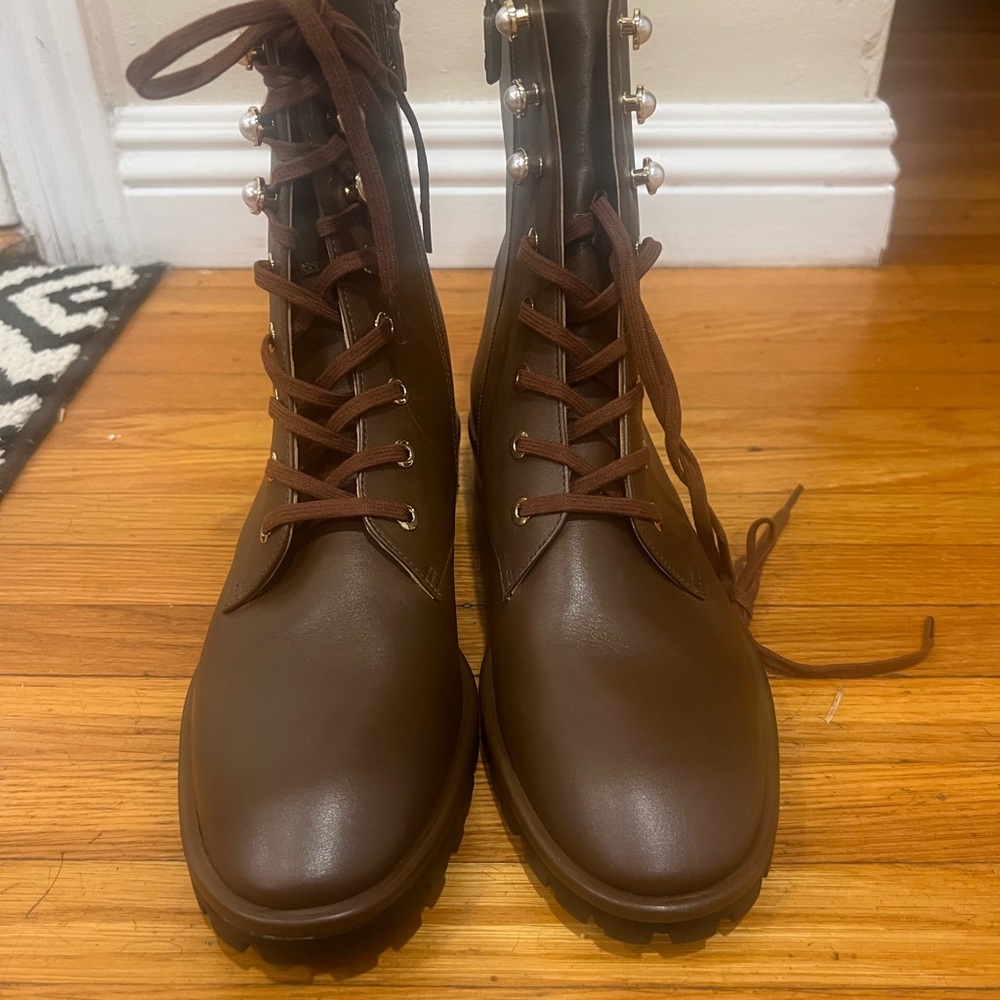 Stuart Weitzman Ankle Boots with Pearls